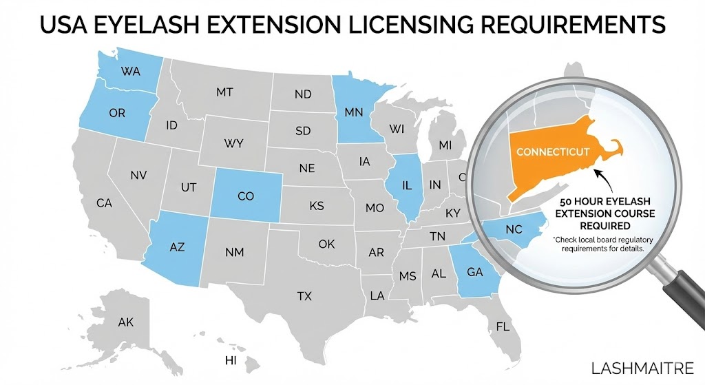 50 hour eyelash extension course ct