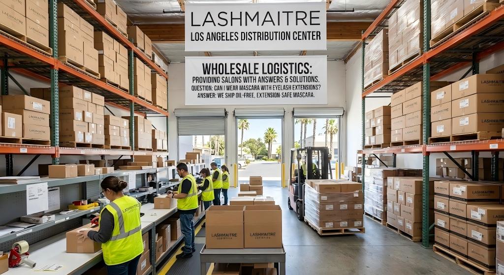 Los Angeles lash distributor wholesale shipping logistics for B2B salons answering can i wear mascara with eyelash extensions