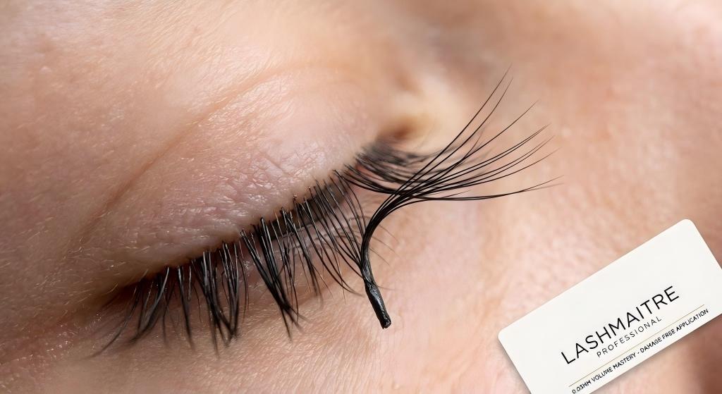 Macro shot proving do eyelash extensions wreck your lashes is a myth when applied by a professional B2B salon