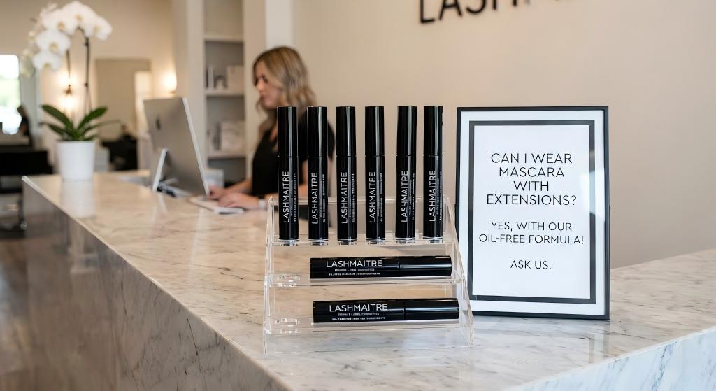 Wholesale private label oil free mascara answering the can i wear mascara with eyelash extensions question for B2B salons