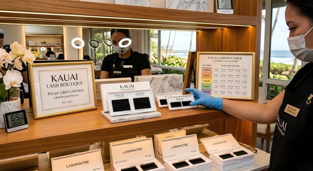 Premium OEM private label lash trays elevating the bespoke service of styling diverse eyelash extensions eye shapes