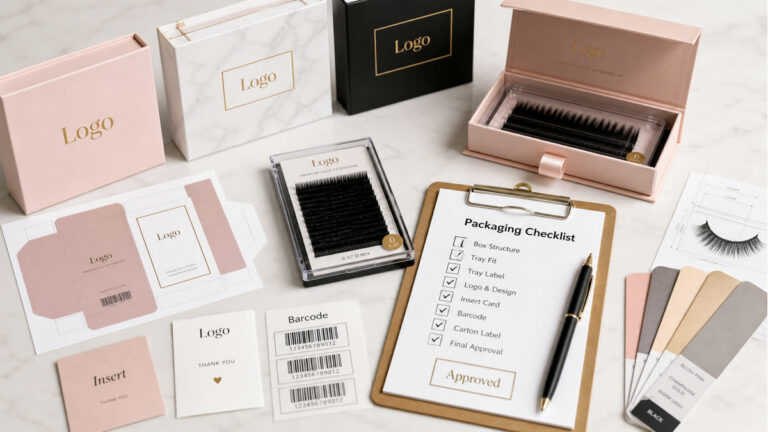 Lash packaging artwork proof checklist before custom lash box printing