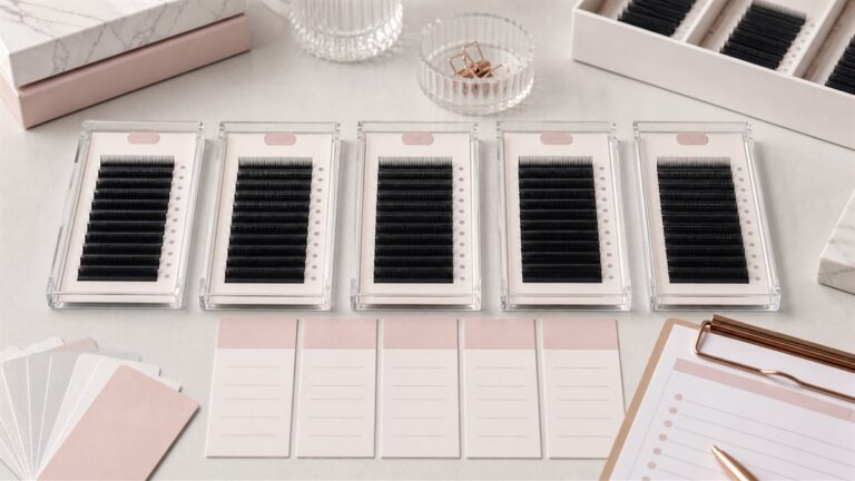wimpernverlaengerung grosshandel Muster Set mit LASHMAITRE Lash Trays