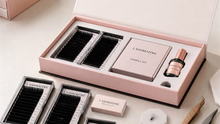 LASHMAITRE lash extension samples for lash trends 2026 wholesale buyer testing