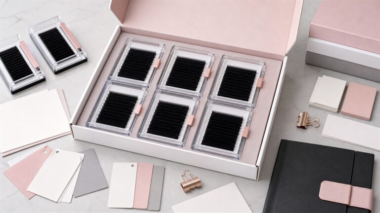 grossiste extension de cils echantillons trays et packaging LASHMAITRE