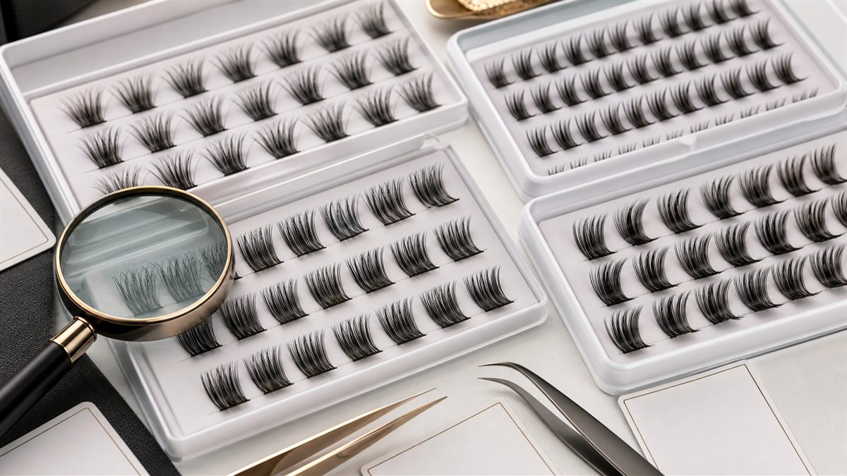 LASHMAITRE wholesale cluster lash trays arranged for style and sample approval