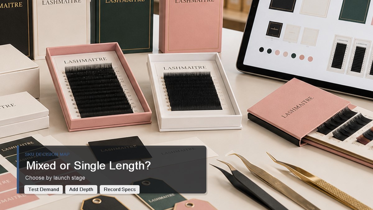 Mixed length versus single length lash SKU decision map for wholesale buyers