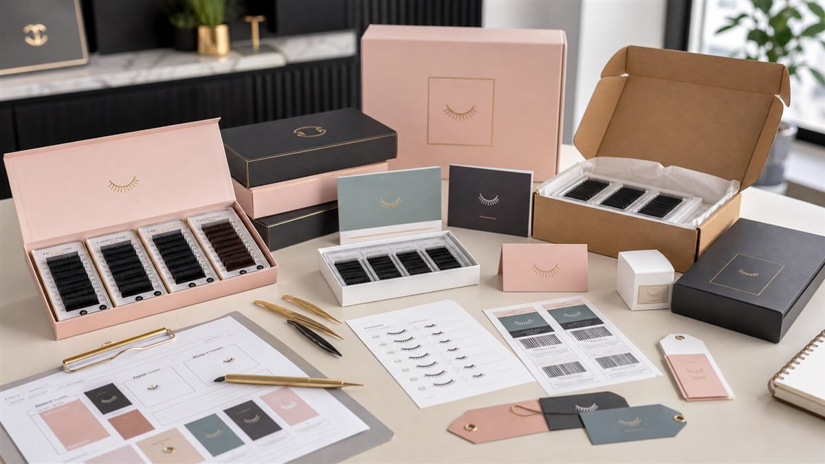 Private label lash packaging review with tray labels boxes inserts and OEM supplier planning