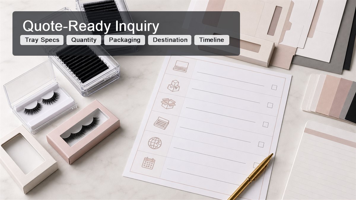 wholesale lash tray quote comparison - Quote ready lash inquiry checklist with tray specs quantity packaging level and destination country