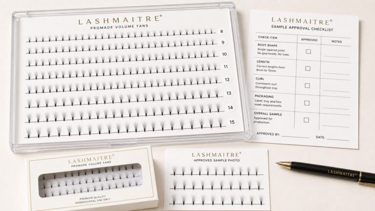 fournisseur extension de cils checklist echantillon controle qualite LASHMAITRE