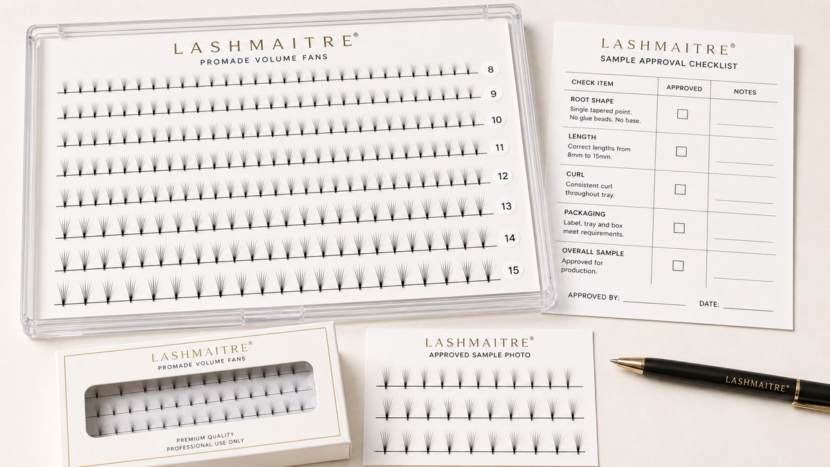 fournisseur extension de cils checklist echantillon controle qualite LASHMAITRE