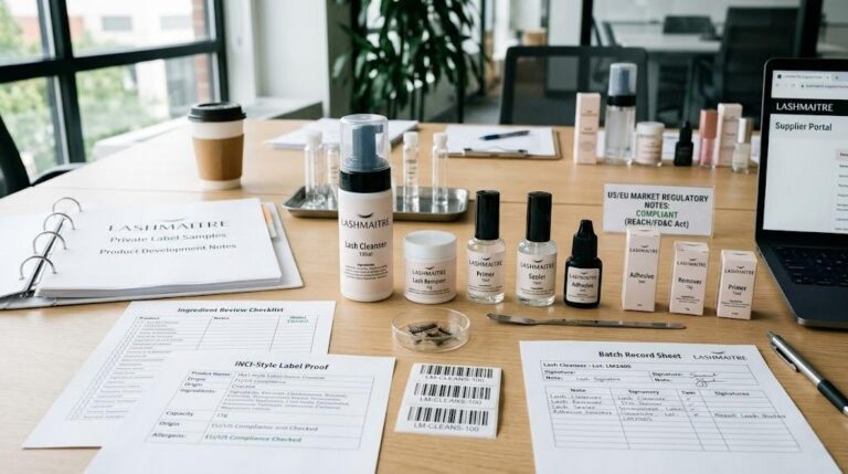 LASHMAITRE EU cosmetic ingredient rules checklist for private label lash buyers