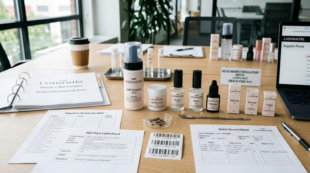 LASHMAITRE EU cosmetic ingredient rules checklist for private label lash buyers