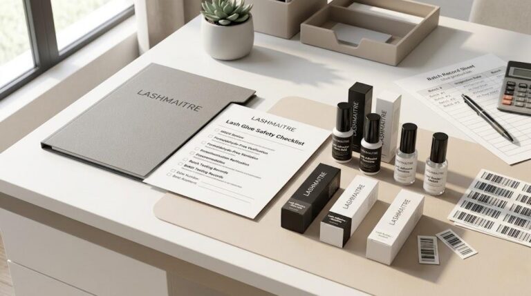 LASHMAITRE lash glue safety checklist for wholesale and private label buyers