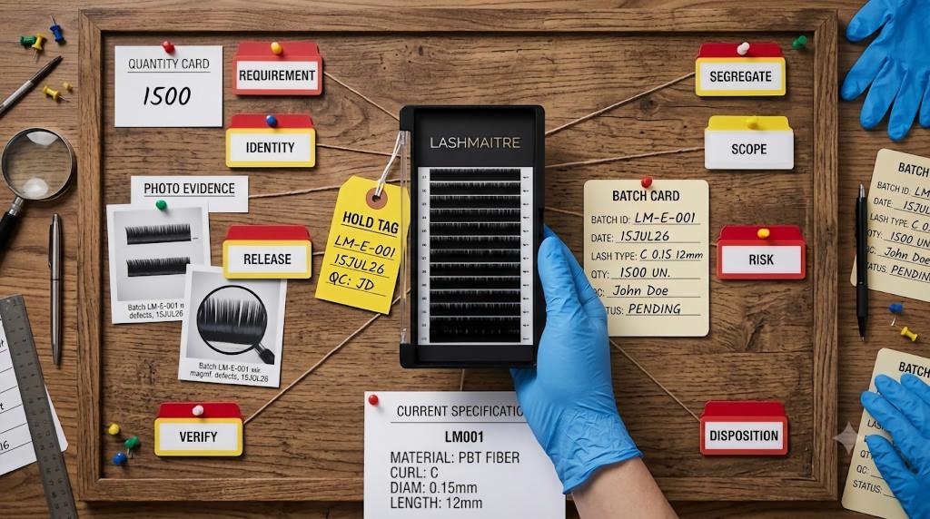 Eight checks for identifying and controlling nonconforming LASHMAITRE lash products