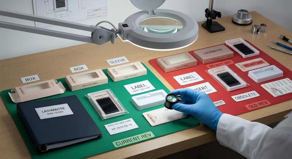 LASHMAITRE current and obsolete lash packaging revisions under quality review