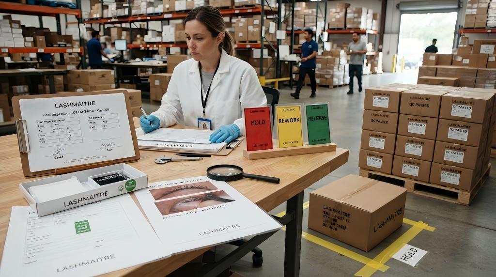 LASHMAITRE wholesale lash inspection decision with hold rework and release records