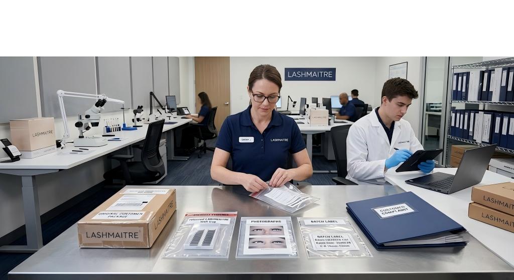 Lash complaint investigation preserving customer evidence for a LASHMAITRE batch