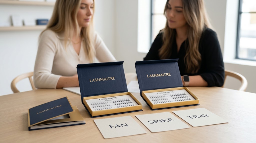 LASHMAITRE angel lash extensions wholesale trays reviewed for fan and spike specifications