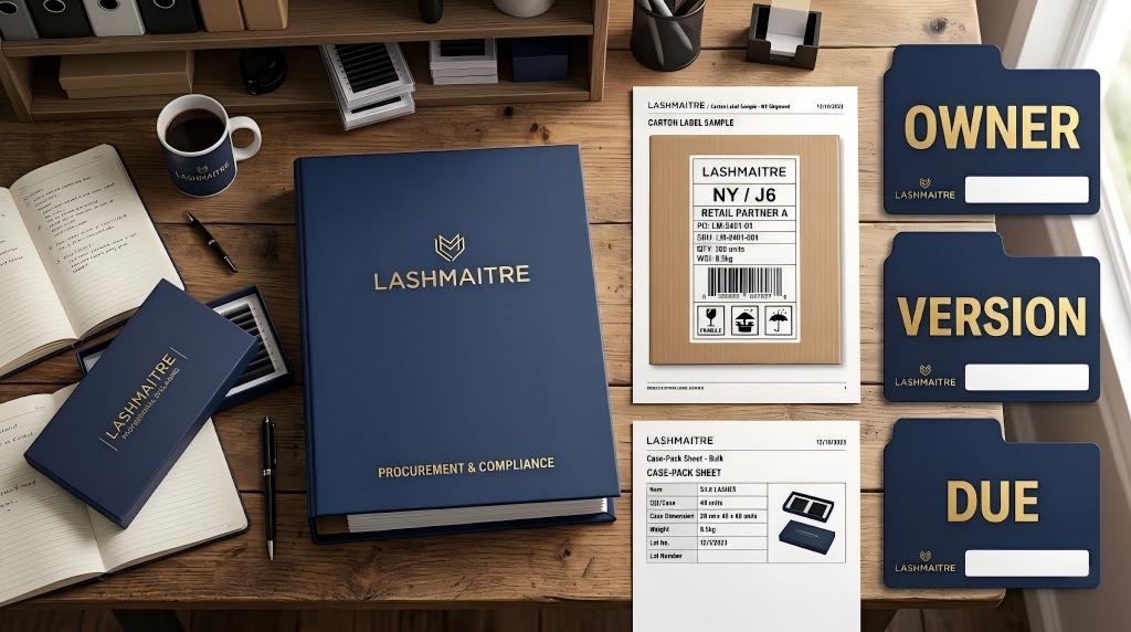 LASHMAITRE retailer requirements register with owner version and due date