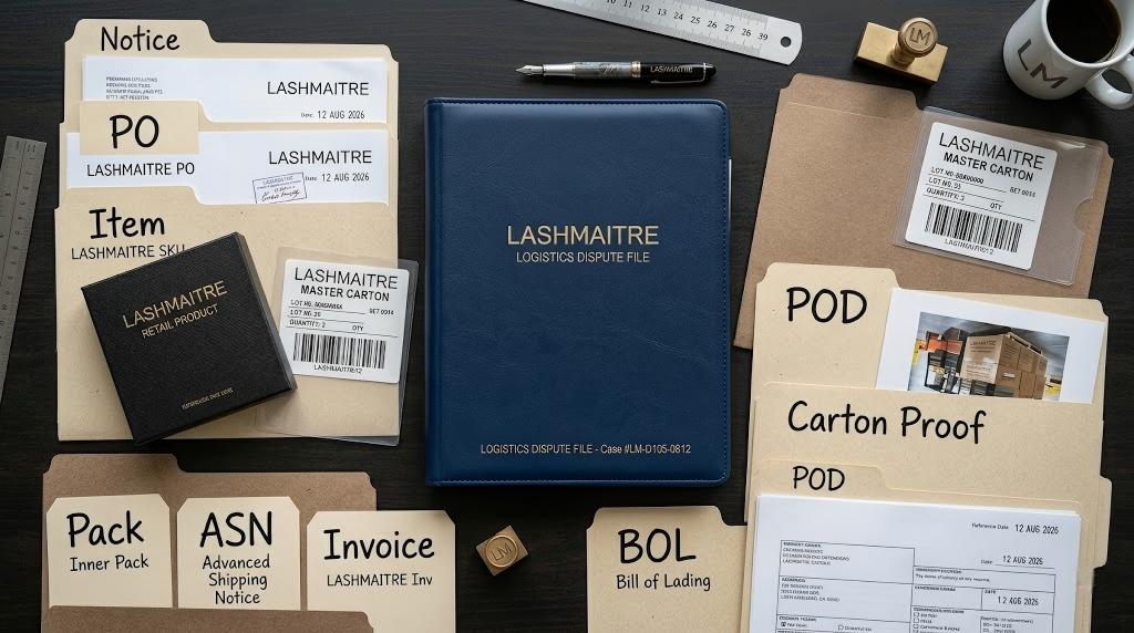 Nine records assembled for a LASHMAITRE retail shortage dispute