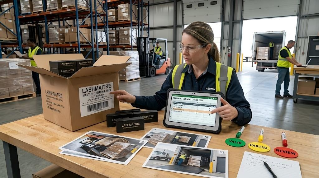LASHMAITRE shipped invoiced and received quantities reconstructed for a claim