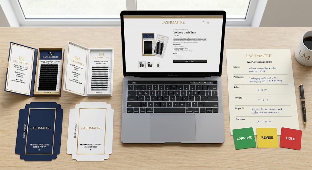 LASHMAITRE MOQ planning worksheet for wholesale eyelash extension buyers
