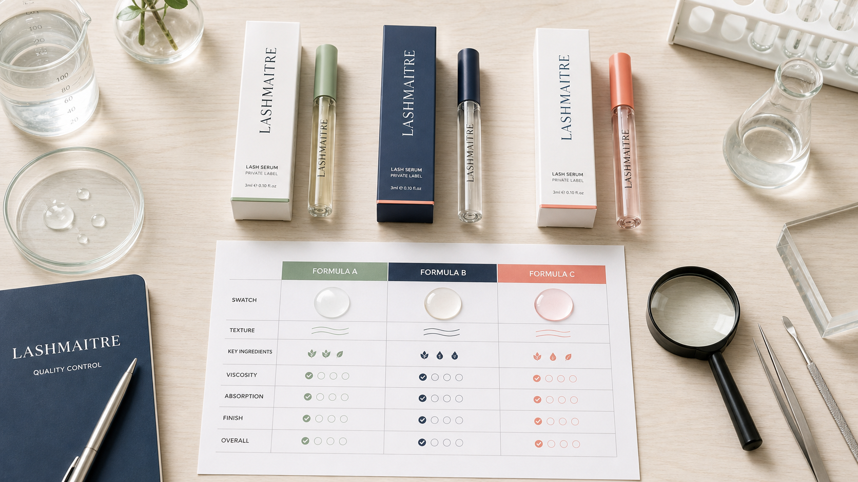 LASHMAITRE prostaglandin lash serum EU formula comparison for ingredient review