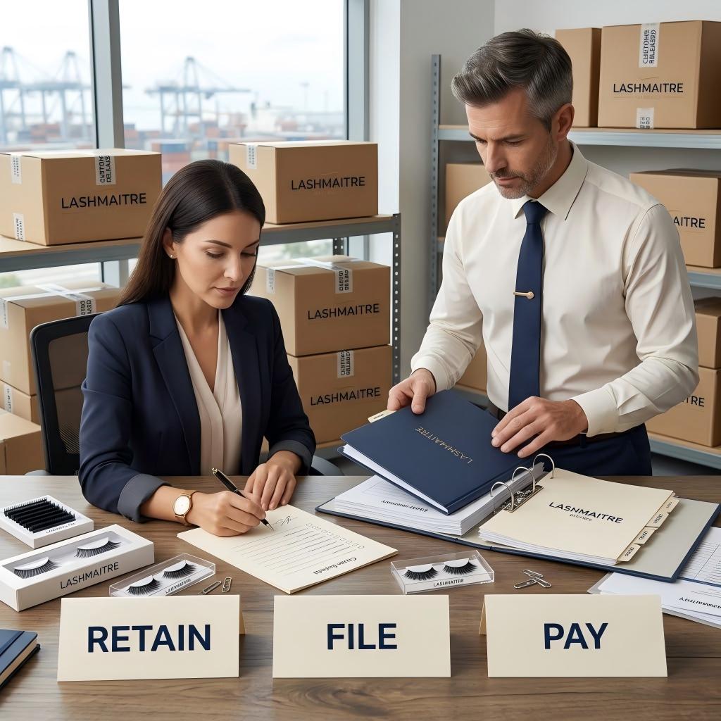 Verified lash import entry summary prepared for payment filing and retention
