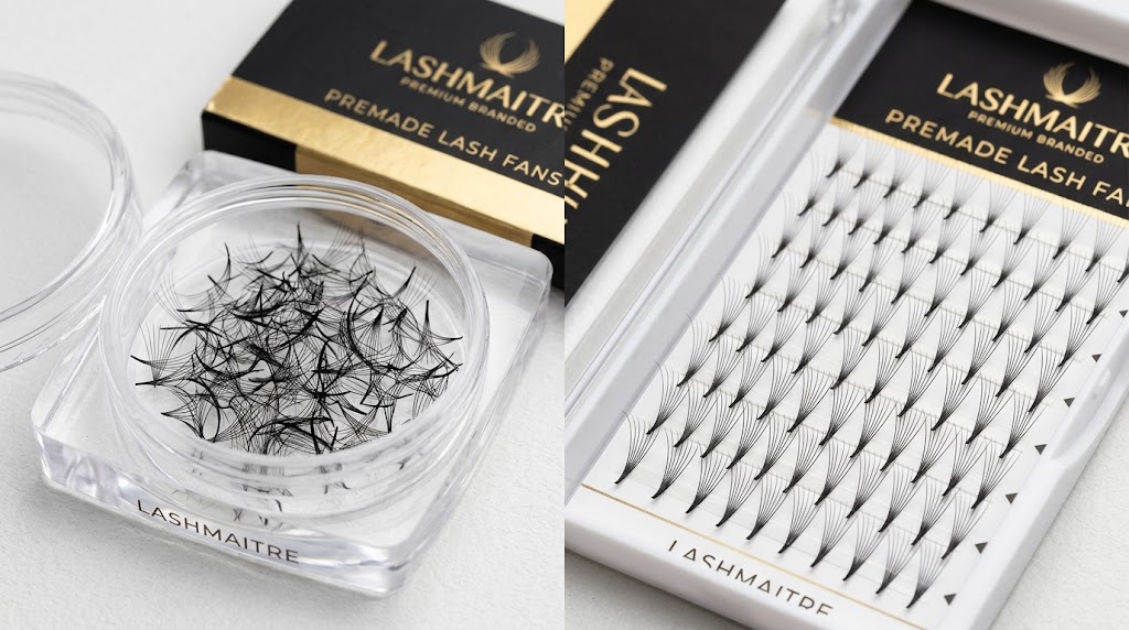 Loose premade fans vs trays: loose fans in a container beside strip-mounted fans