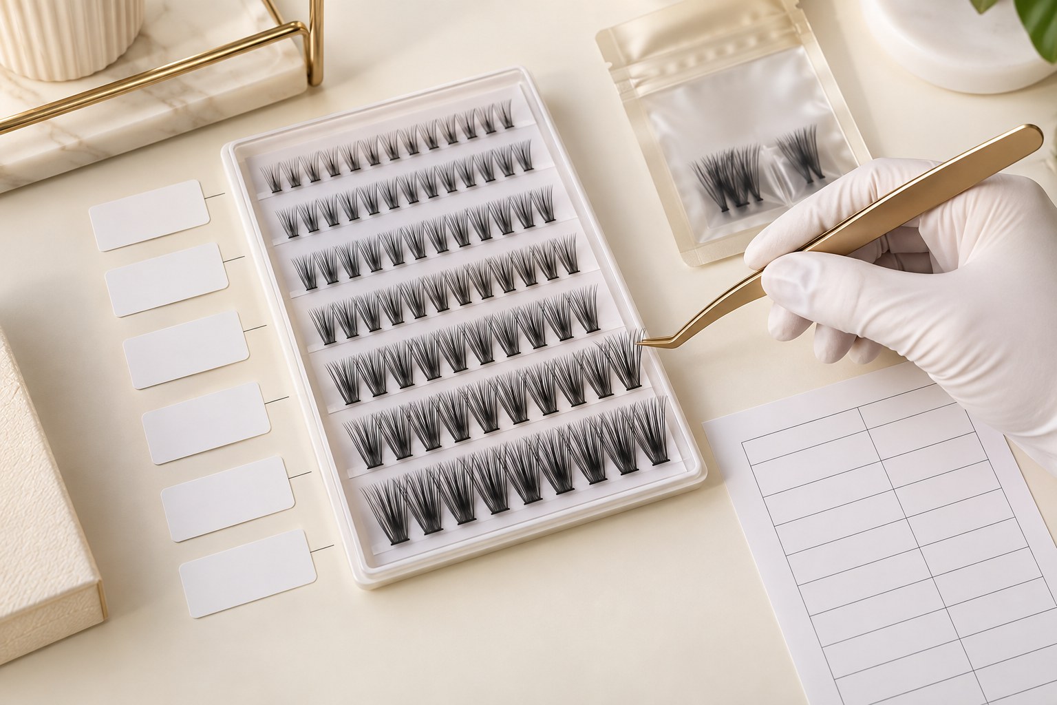 Single-length cluster lash trays compared with a mixed allocation
