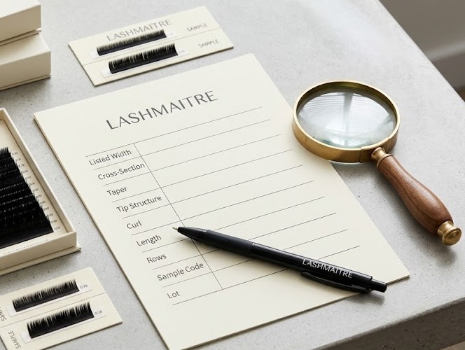 0.15 vs 0.20 flat lash extensions LASHMAITRE specification record