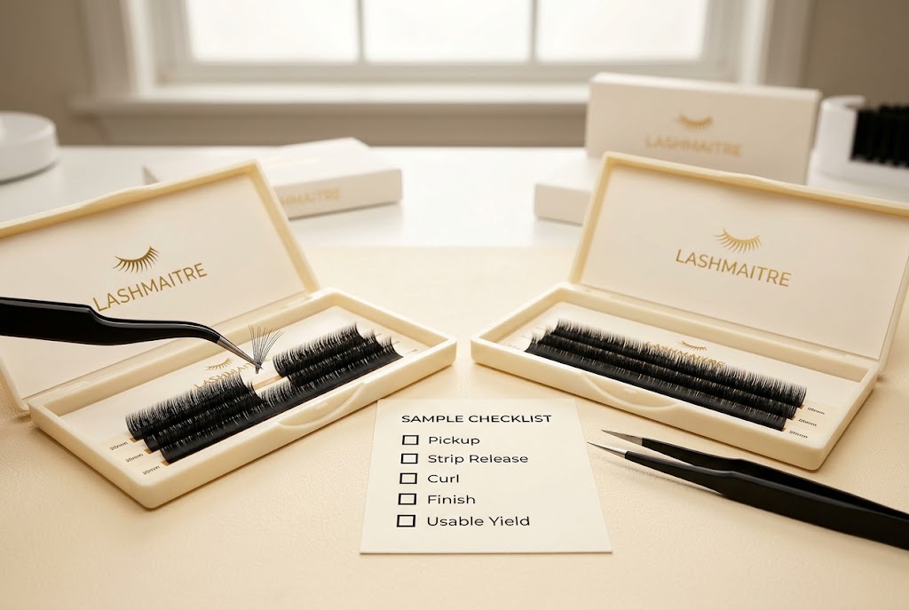 laser lash extensions vs standard fibers handling check by LASHMAITRE