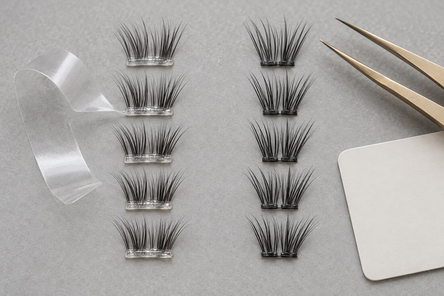 Bond-and-seal cluster lashes and prepared adhesive bases compared